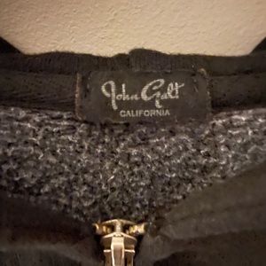 Brandy Melville Black Cropped Zip-Up Hoodie